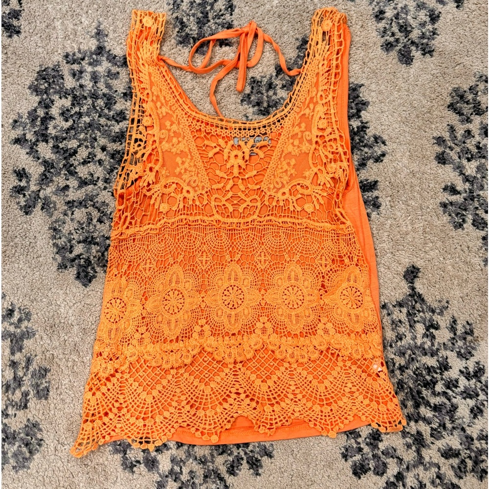 Charlotte Russe Crochet tank XS